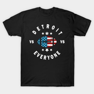 Detroit vs everyone distressed american flag T-Shirt